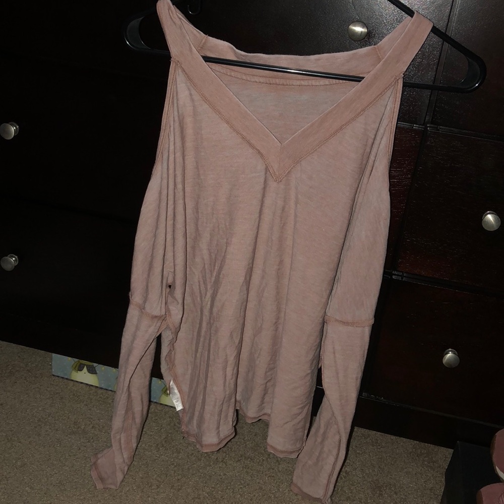 Long sleeve, open shoulder shirt worn once